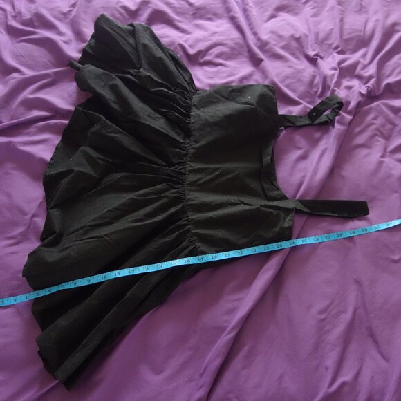 H&M Made in Turkey Size US 6 165/84A 100% Cotton Black Dress - Picture 4 of 9